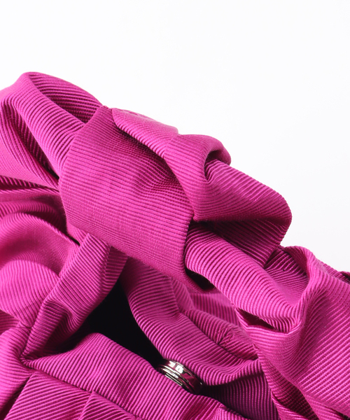 HELOYSE(エロイーズ)の「【HELOYSE/エロイーズ】 croissant shantung mini bag:ミニバッグ(ハンドバッグ・レディース・ピンク/ブラック・FREE)」の13枚目の写真