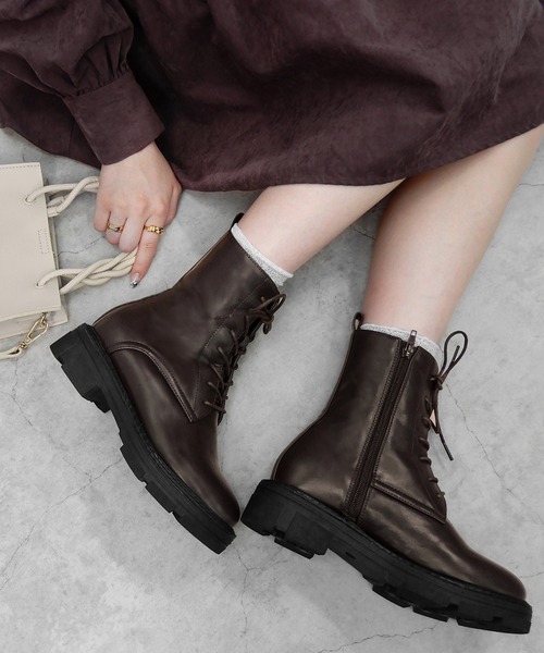 alala（アララ）の「コマンドソールレースアップ（ブーツ・レディース・ブラック/ブラウン/ベージュ・S/M/L/LL）」の3枚目の写真