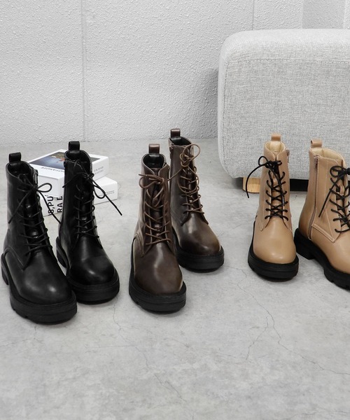 alala（アララ）の「コマンドソールレースアップ（ブーツ・レディース・ブラック/ブラウン/ベージュ・S/M/L/LL）」の20枚目の写真