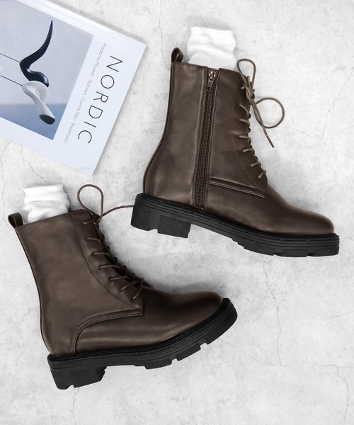 alala（アララ）の「コマンドソールレースアップ（ブーツ・レディース・ブラック/ブラウン/ベージュ・S/M/L/LL）」の18枚目の写真