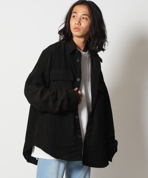 ARCADE（アーケード）の「オーバーサイズ コーデュロイ 太コールCPOジャケット（カバーオール・メンズ・ブラック/ブラウン/アイボリー/カーキ・L/M）」の2枚目の写真