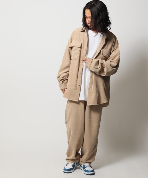 ARCADE（アーケード）の「オーバーサイズ コーデュロイ 太コールCPOジャケット（カバーオール・メンズ・ブラック/ブラウン/アイボリー/カーキ・L/M）」の12枚目の写真