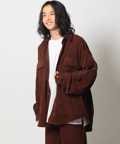 ARCADE（アーケード）の「オーバーサイズ コーデュロイ 太コールCPOジャケット（カバーオール・メンズ・ブラック/ブラウン/アイボリー/カーキ・L/M）」の18枚目の写真