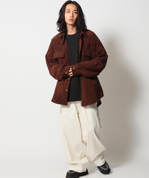 ARCADE（アーケード）の「オーバーサイズ コーデュロイ 太コールCPOジャケット（カバーオール・メンズ・ブラック/ブラウン/アイボリー/カーキ・L/M）」の16枚目の写真
