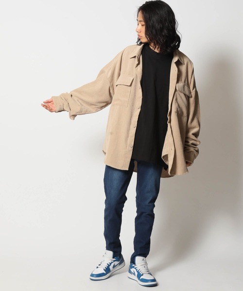 ARCADE（アーケード）の「オーバーサイズ コーデュロイ 太コールCPOジャケット（カバーオール・メンズ・ブラック/ブラウン/アイボリー/カーキ・L/M）」の11枚目の写真