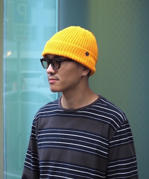 CPH(シーピーエイチ)の「CPH/シーピーエイチ/CUFF KNIT CAP GARDEN SP(ニットキャップ/ビーニー・メンズ・ホワイト/ブラック/ブラウン/ピンク/イエロー・F)」の9枚目の写真