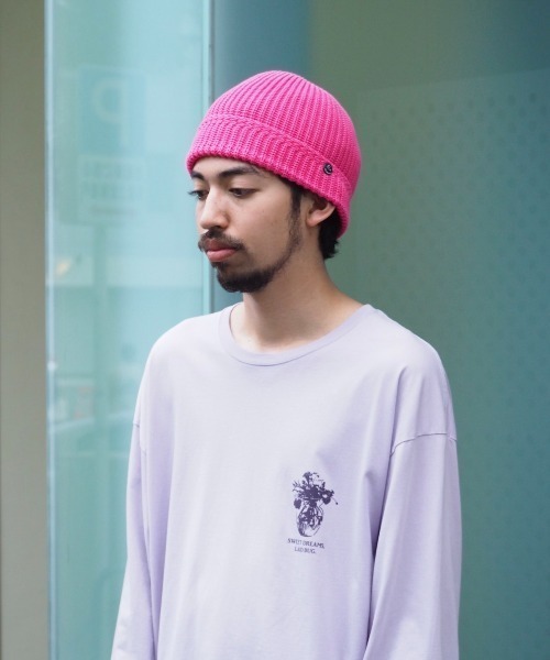 CPH(シーピーエイチ)の「CPH/シーピーエイチ/CUFF KNIT CAP GARDEN SP(ニットキャップ/ビーニー・メンズ・ホワイト/ブラック/ブラウン/ピンク/イエロー・F)」の8枚目の写真