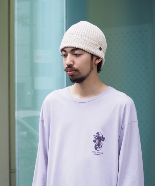 CPH(シーピーエイチ)の「CPH/シーピーエイチ/CUFF KNIT CAP GARDEN SP(ニットキャップ/ビーニー・メンズ・ホワイト/ブラック/ブラウン/ピンク/イエロー・F)」の7枚目の写真