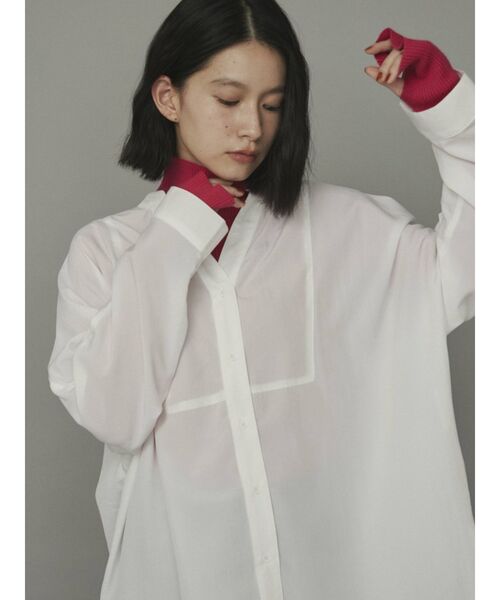 COTORICA（コトリカ）の「スキッパードルマンルーズシャツ（シャツ/ブラウス・レディース・ブラック/パープル/オフホワイト・FREE）」の6枚目の写真