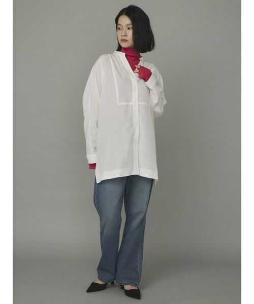 COTORICA（コトリカ）の「スキッパードルマンルーズシャツ（シャツ/ブラウス・レディース・ブラック/パープル/オフホワイト・FREE）」の7枚目の写真