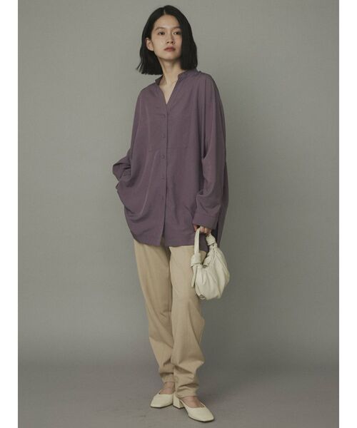 COTORICA（コトリカ）の「スキッパードルマンルーズシャツ（シャツ/ブラウス・レディース・ブラック/パープル/オフホワイト・FREE）」の9枚目の写真