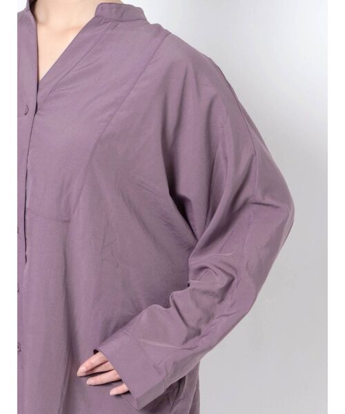 COTORICA（コトリカ）の「スキッパードルマンルーズシャツ（シャツ/ブラウス・レディース・ブラック/パープル/オフホワイト・FREE）」の19枚目の写真