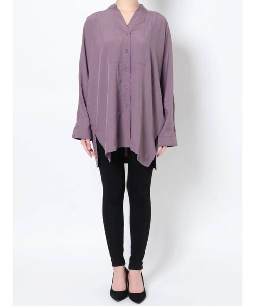 COTORICA（コトリカ）の「スキッパードルマンルーズシャツ（シャツ/ブラウス・レディース・ブラック/パープル/オフホワイト・FREE）」の21枚目の写真