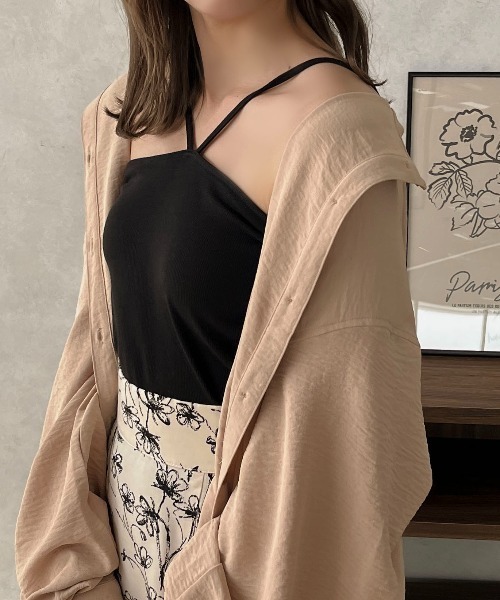 apres jour clair(アプレジュールクレア)の「【apres jour clair】ホルターネックカップ付キャミ【ZOZOTOWN限定アイテム】(キャミソール・レディース・ブラウン系その他/ブラック/オフホワイト・フリー/X-LARGE)」の7枚目の写真