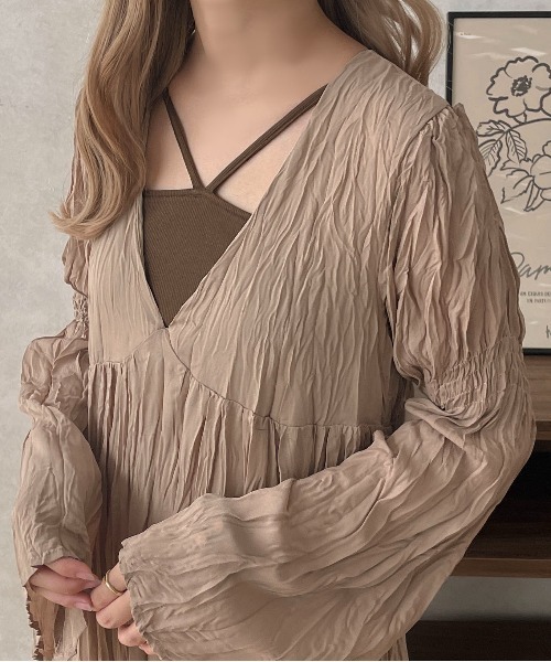 apres jour clair(アプレジュールクレア)の「【apres jour clair】ホルターネックカップ付キャミ【ZOZOTOWN限定アイテム】(キャミソール・レディース・ブラウン系その他/ブラック/オフホワイト・フリー/X-LARGE)」の11枚目の写真