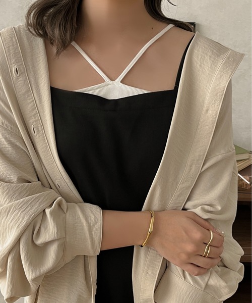 apres jour clair(アプレジュールクレア)の「【apres jour clair】ホルターネックカップ付キャミ【ZOZOTOWN限定アイテム】(キャミソール・レディース・ブラウン系その他/ブラック/オフホワイト・フリー/X-LARGE)」の16枚目の写真