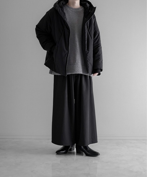 KUUUPY（クーピー）の「Topthermo Hoodie Ecodown Jacket - トップサーモ中綿フードエコダウンジャケット（ダウンジャケット/コート・メンズ・ブラック・SMALL/MEDIUM/LARGE）」の6枚目の写真