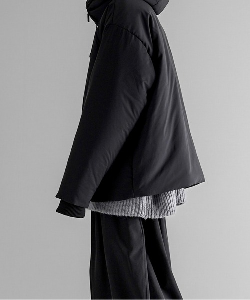 KUUUPY（クーピー）の「Topthermo Hoodie Ecodown Jacket - トップサーモ中綿フードエコダウンジャケット（ダウンジャケット/コート・メンズ・ブラック・SMALL/MEDIUM/LARGE）」の4枚目の写真