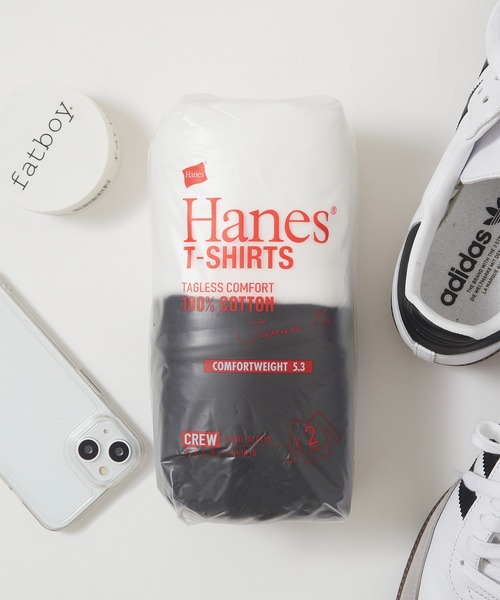 HANES(ヘインズ)の「【Hanes】2P Japan Fit クルーネックロングスリーブTシャツ H5440(Tシャツ/カットソー・メンズ・マルチ・XL/L/M)」の2枚目の写真
