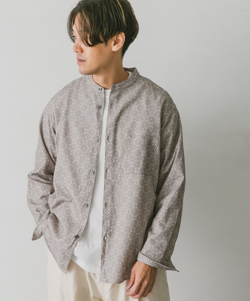 URBAN RESEARCH DOORS(アーバンリサーチドアーズ)の「ヘビーネルバンドカラーシャツ(シャツ/ブラウス・メンズ・オリーブ/ブルー/グレー系その他/ブラウン系その他/チェック/ライトベージュ・MEDIUM/LARGE/X-LARGE)」の17枚目の写真