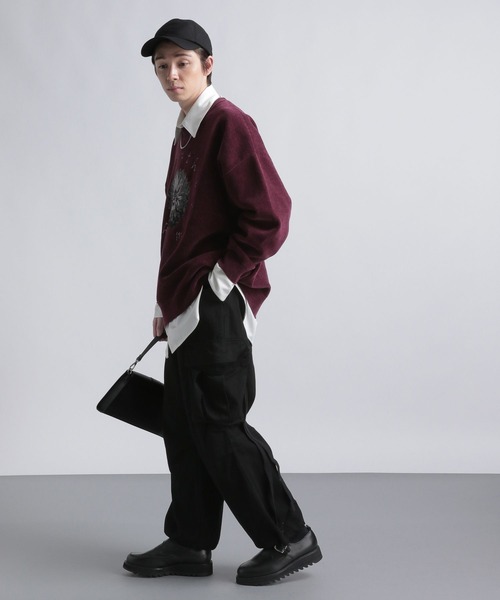 HARE（ハレ）の「BIGカフスロングドレスシャツ(HARE)（シャツ/ブラウス・メンズ・ブラック/オフホワイト/オレンジ・FREE）」の12枚目の写真