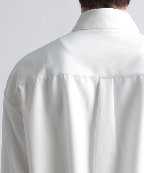 HARE（ハレ）の「BIGカフスロングドレスシャツ(HARE)（シャツ/ブラウス・メンズ・ブラック/オフホワイト/オレンジ・FREE）」の5枚目の写真