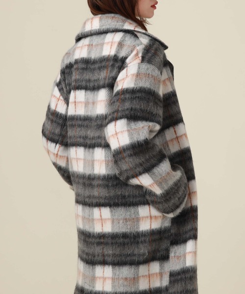 archives（アルシーヴ）の「チェックシャギーコート（チェスターコート・レディース・ブルー/ベージュ/ブラック・MEDIUM）」の22枚目の写真
