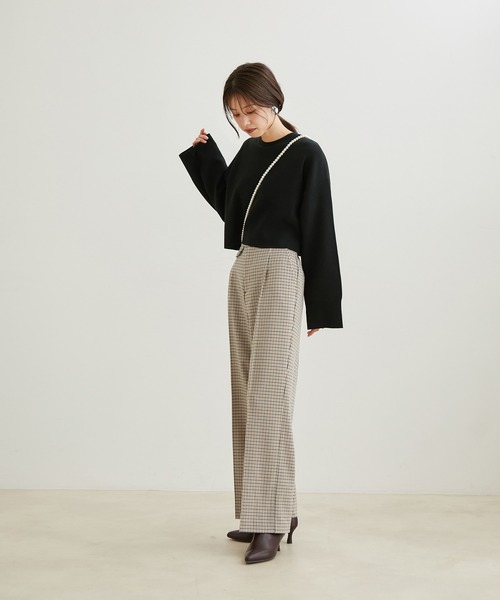 VIS（ビス）の「【HOT BEAUTY STRETCH】【洗える】ストレートパンツ（その他パンツ・レディース・ブラウン系その他2/ブラック/キナリ/マスタード/グレー/ピンク系その他・L/M/S/SS）」の13枚目の写真