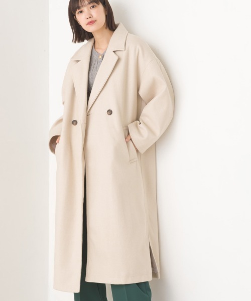 OMNES（オムネス）の「サイドスリットロングテーラードコート（その他アウター・レディース・アイボリー/ブラック/ブラウン/ブルー・FREE）」の11枚目の写真