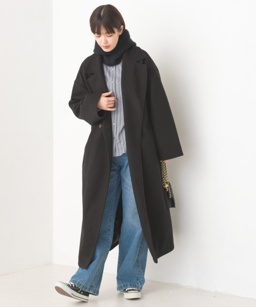 OMNES（オムネス）の「サイドスリットロングテーラードコート（その他アウター・レディース・アイボリー/ブラック/ブラウン/ブルー・FREE）」の19枚目の写真