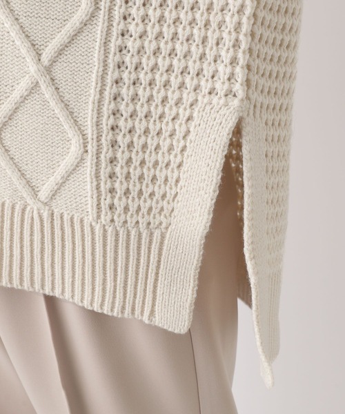LEPSIM（レプシィム）の「マタニティ／５ゲージケーブルプルオーバー　164202（ニット/セーター・レディース・キャメル/グリーン/アイボリー/レッド・FREE）」の19枚目の写真