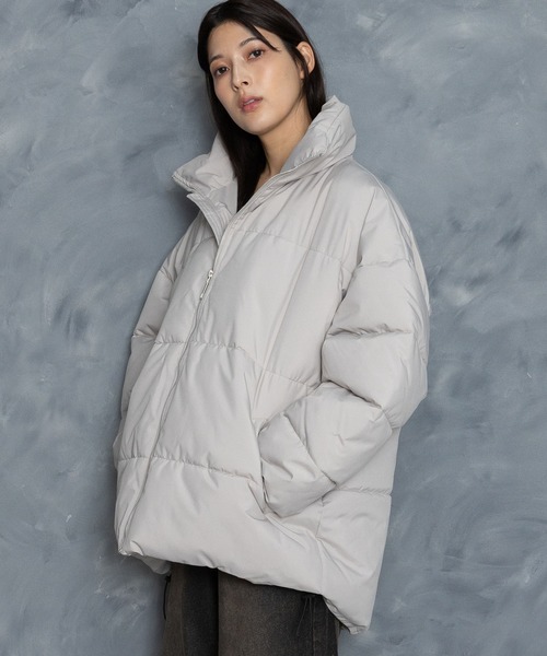 Starting Over（スターティングオーバー）の「ボリュームハイネック中綿ショートファイバーダウンジャケット（ダウンジャケット/コート・メンズ・グリーン/ブラック/ベージュ・M/L/XL）」の19枚目の写真