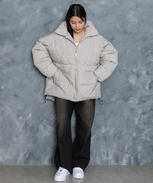 Starting Over（スターティングオーバー）の「ボリュームハイネック中綿ショートファイバーダウンジャケット（ダウンジャケット/コート・メンズ・グリーン/ブラック/ベージュ・M/L/XL）」の15枚目の写真