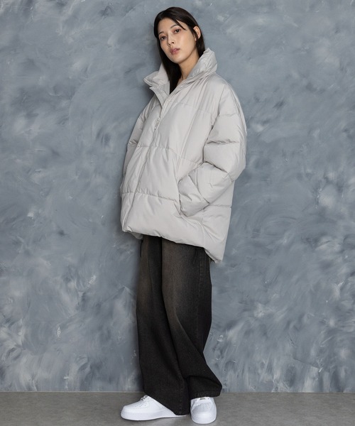 Starting Over（スターティングオーバー）の「ボリュームハイネック中綿ショートファイバーダウンジャケット（ダウンジャケット/コート・メンズ・グリーン/ブラック/ベージュ・M/L/XL）」の14枚目の写真