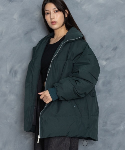 Starting Over（スターティングオーバー）の「ボリュームハイネック中綿ショートファイバーダウンジャケット（ダウンジャケット/コート・メンズ・グリーン/ブラック/ベージュ・M/L/XL）」の5枚目の写真