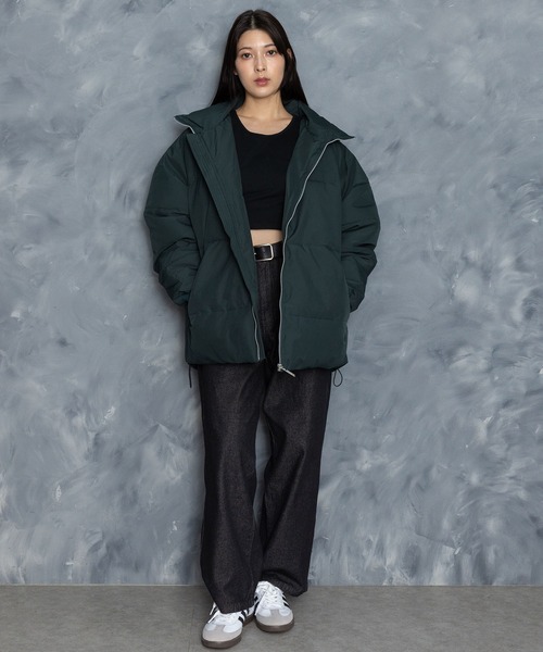 Starting Over（スターティングオーバー）の「ボリュームハイネック中綿ショートファイバーダウンジャケット（ダウンジャケット/コート・メンズ・グリーン/ブラック/ベージュ・M/L/XL）」の8枚目の写真