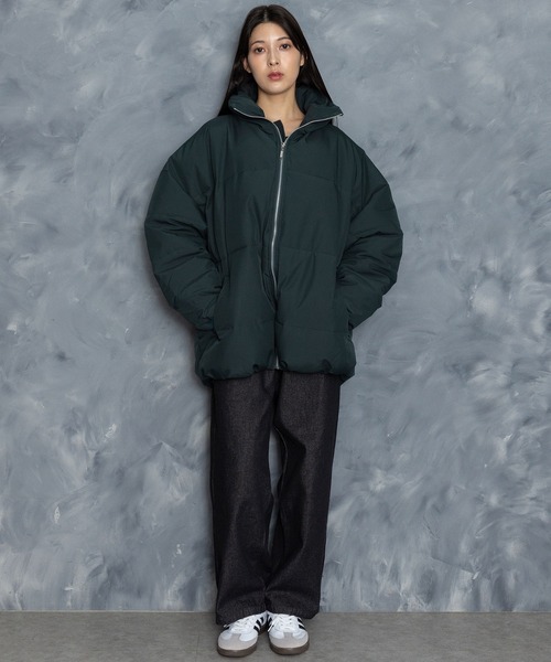 Starting Over（スターティングオーバー）の「ボリュームハイネック中綿ショートファイバーダウンジャケット（ダウンジャケット/コート・メンズ・グリーン/ブラック/ベージュ・M/L/XL）」の12枚目の写真