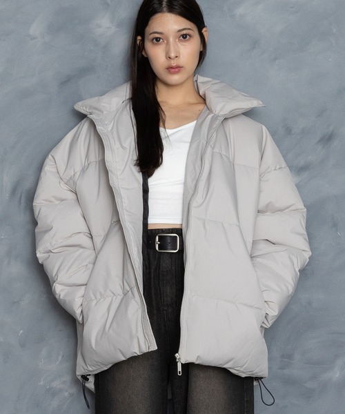 Starting Over（スターティングオーバー）の「ボリュームハイネック中綿ショートファイバーダウンジャケット（ダウンジャケット/コート・メンズ・グリーン/ブラック/ベージュ・M/L/XL）」の22枚目の写真