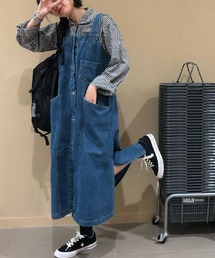 デニムサロペットスカート