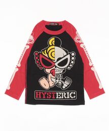 HYSTERIC MINI（ヒステリックミニ）の「Hystericmini MINI SKULL ラグラン長袖Tシャツ（Tシャツ/カットソー・キッズ）」