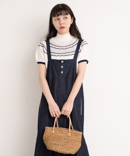 bulle de savon（ビュルデサボン）の「透かし編み 求心プル