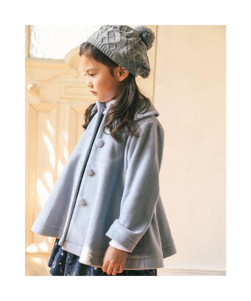 BeBe(ベベ)の「BeBe/フリースボンディング丸襟コート(100~150cm)(その他アウター・キッズ・ブラック/ブルー・100/120/140/130/150/110)」の22枚目の写真