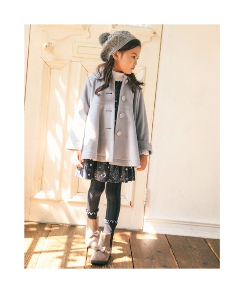 BeBe(ベベ)の「BeBe/フリースボンディング丸襟コート(100~150cm)(その他アウター・キッズ・ブラック/ブルー・100/120/140/130/150/110)」の16枚目の写真