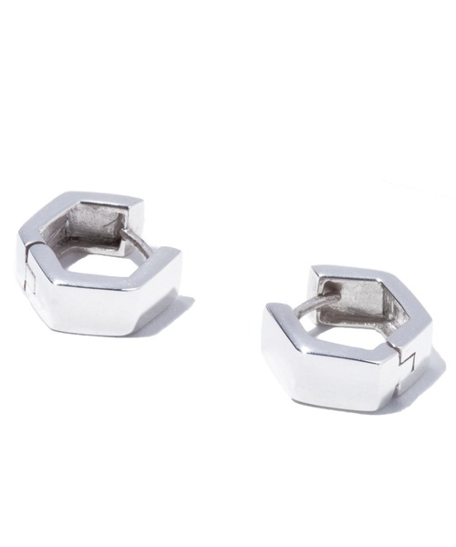 quip queint(クイップクエイント)の「【quip queint】hexagon hoop pierce QU017(ピアス(両耳用)・レディース・シルバー・FREE)」の5枚目の写真