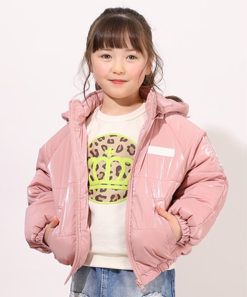 コムデギャルソン　ガンリュウ　ダウンベスト　ドット柄　ペールピンク BABYDOLL（ベビードール）の「親子お揃い シレー中綿アウター 7182K