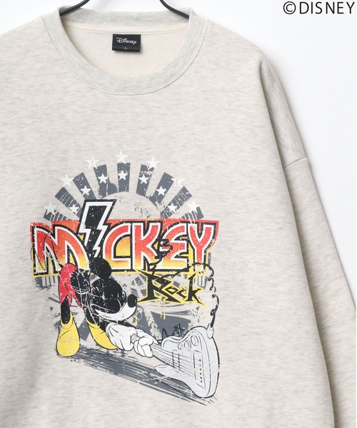 ディズニー　トレーナー　ミッキーマウス　裏起毛　X-large 白　（ち55） Disney トレーナー スウェット Disney/ディズニー 裏起毛