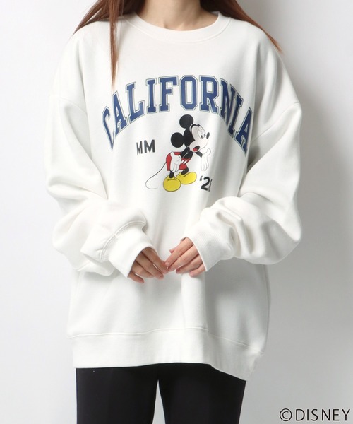 セール】Disney/ディズニー 裏起毛 オーバーサイズ ミッキー