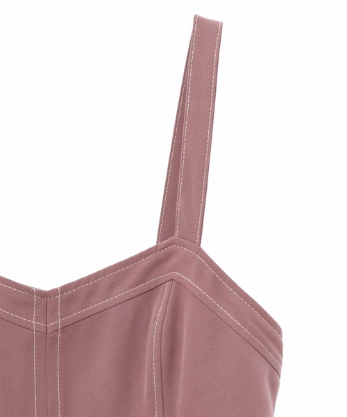 31 Sons de mode（トランテアン　ソン　ドゥ　モード）の「配色ステッチジャンスカ（ジャンパースカート・レディース・ブラック/ピンク/ダークインディゴブルー・38/36）」の5枚目の写真