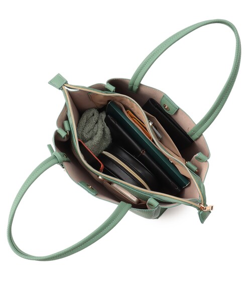 SHOO・LA・RUE（シューラルー）の「◆【軽量】前後ポケット2WAYトートバッグ（トートバッグ・レディース・イエロー/グリーン/グレー/ブラック・00）」の16枚目の写真