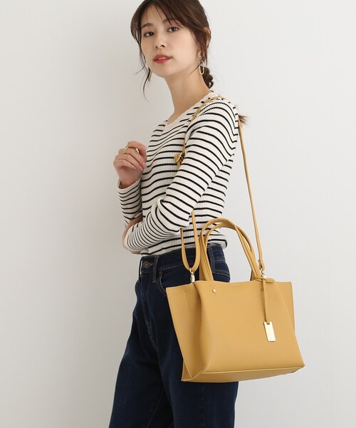 SHOO・LA・RUE（シューラルー）の「◆【軽量】前後ポケット2WAYトートバッグ（トートバッグ・レディース・イエロー/グリーン/グレー/ブラック・00）」の9枚目の写真